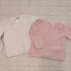 Pink and Cream Kids Sweater Set